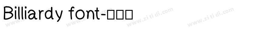 Billiardy font字体转换